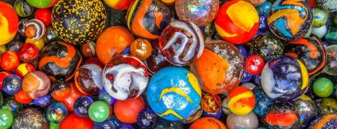Multi-colored marbles