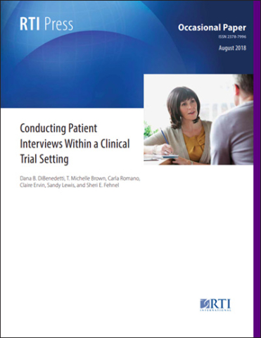 cover of whitepaper on Conducting Patient Interviews Within a Clinical Trial Setting