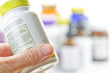 Drug labeling on medicine bottle